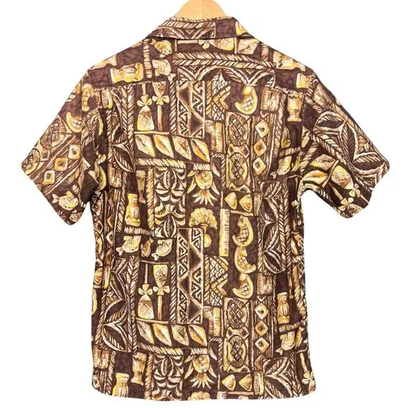 Vintage Kiilani 50s Hawaiian Mens Shirt Floral Pineapple Fish Sz S Honolulu Rare - Picture 2 of 7
